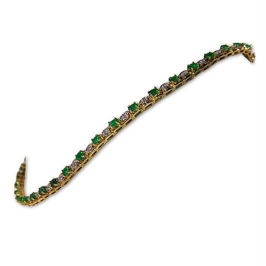 SOPHISTICATION Emeralds and Diamonds Necklace