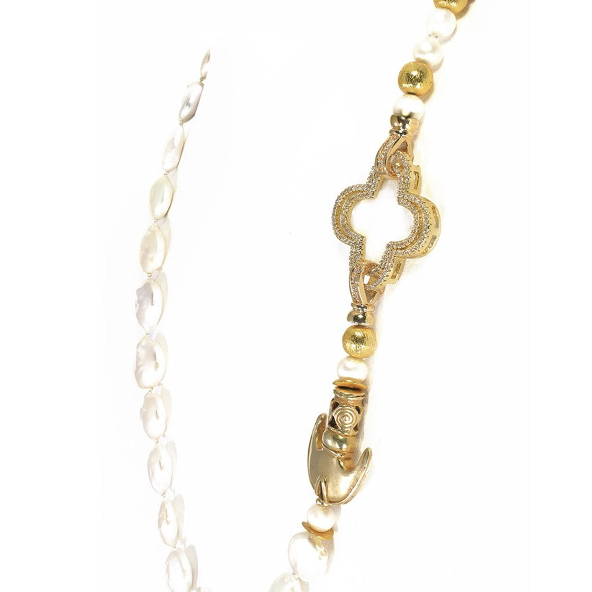 ANCHOR with Pearls Necklace