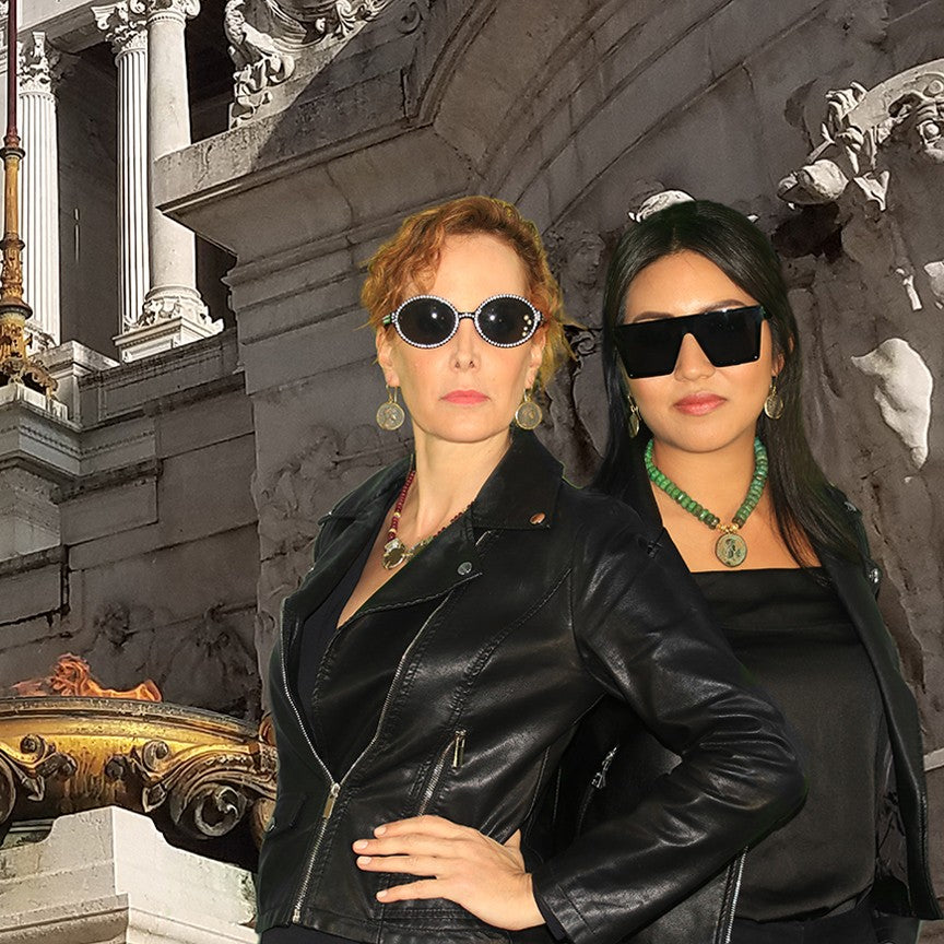 AGRIPPINA The Minor Roman Coin Turquoise Necklace