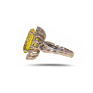 GALAXY SUN STAR Citrine and Diamonds Ring