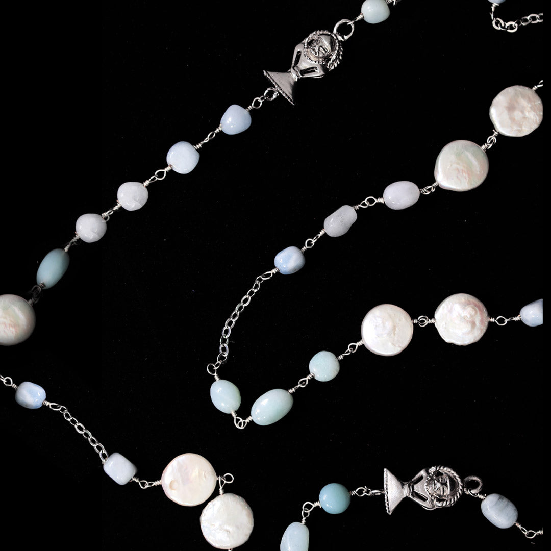 Woman Figure Pearl Necklace