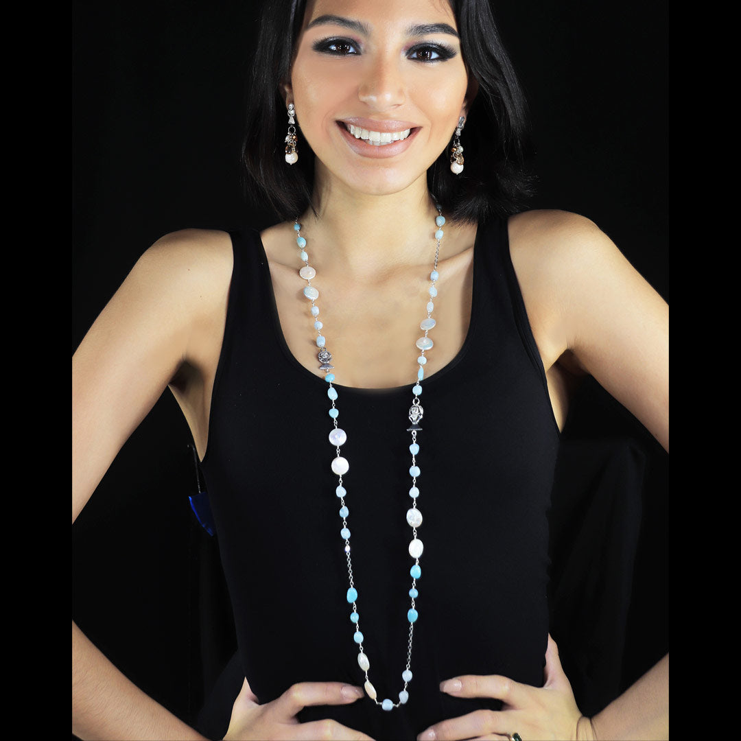 Woman Figure Pearl Necklace