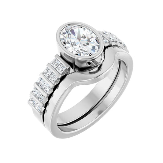 Bezel Oval Diamond Ring