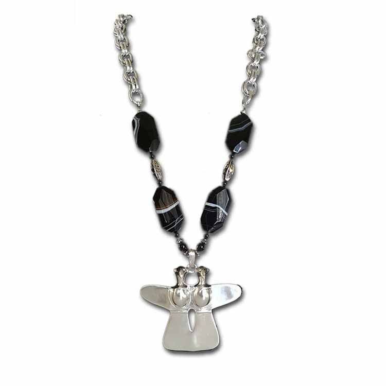 Inseparable Birds Silver Necklace