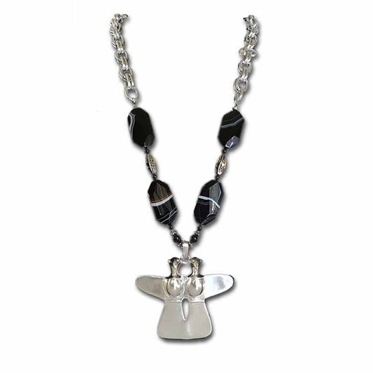 Inseparable Birds Silver Necklace