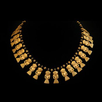 WOMEN TRIBUTE Onyx Gold Necklace