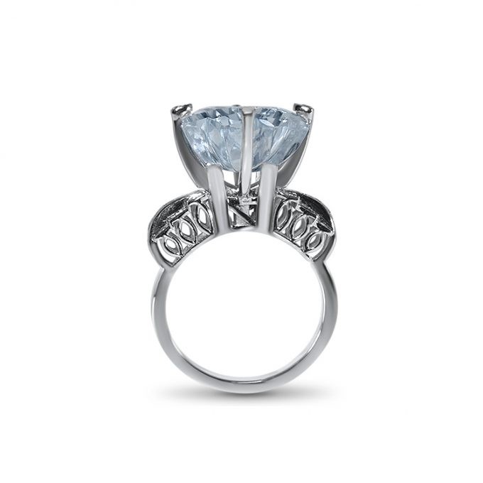 FLOWER REFLECTION Topaz and Diamonds Ring - Image 4