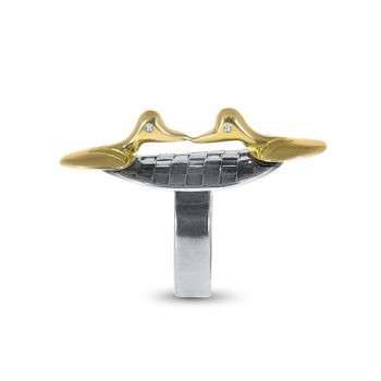 LOVE BIRDS Gold and Diamonds Ring