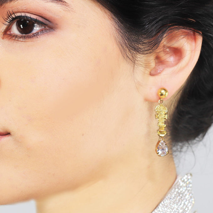 TUMI Diamonds Gold Earrings - Image 3