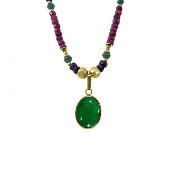 SUMMIT Emerald Sapphires and Rubies Necklace