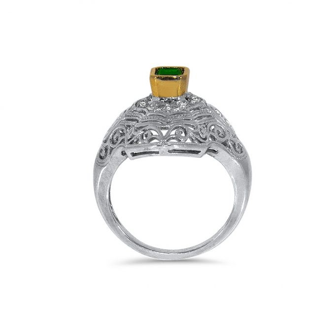 BRILLIANT Deco Emeralds and Diamonds Ring - Image 3