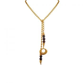 LARIAT Jasper Gold Necklace
