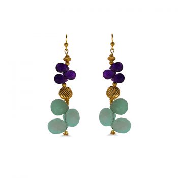 STRENGTH Amethyst and Topaz Earrings