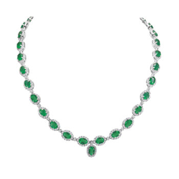 ETHEREAL Emeralds and Diamonds Necklace