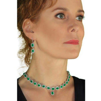 ETHEREAL Emeralds and Diamonds Necklace