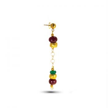 SENSE of LOVE Rubies and Emeralds Earrings