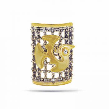 NASCA BIRD Figure Diamond Gold Ring