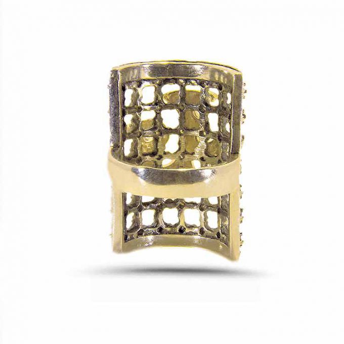 NASCA BIRD Figure Diamond Gold Ring - Image 4