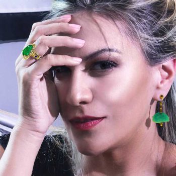 ROUGH BEAUTY Natural Emeralds Earrings