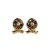 INFINITE ENERGY Rubies Emeralds Sapphires and Diamonds Earrings - Image 3