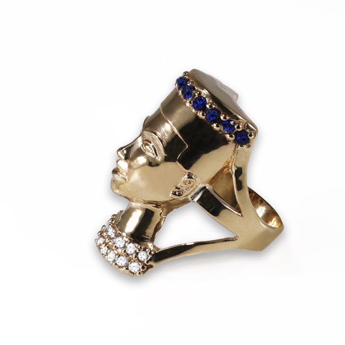 NEFERTITI Sapphires and Diamonds Ring - Image 3