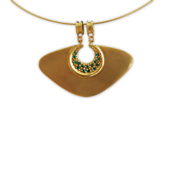 VIVACITY Emeralds Gold Pendant