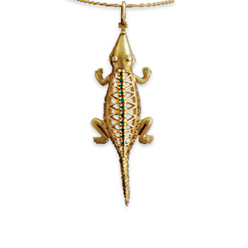 LONGEVITY Emeralds Gold Pendant