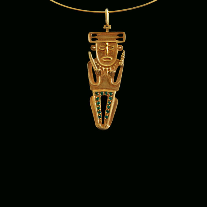 ACCOMPLISHMENT Emeralds Gold Pendant - Image 3