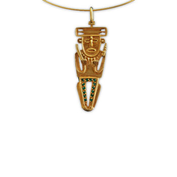 ACCOMPLISHMENT Emeralds Gold Pendant